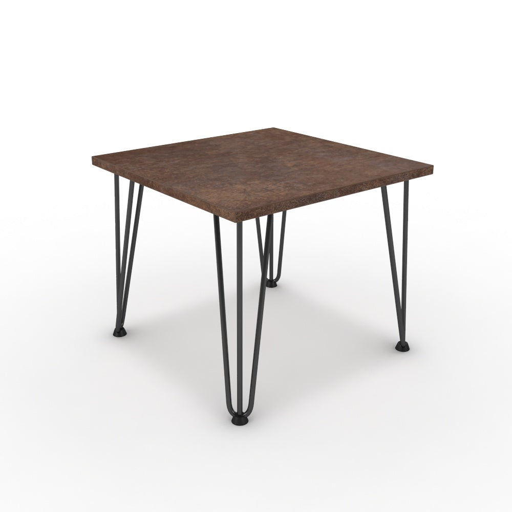 Dohányzóasztal - Linga fekete lábbal - Ferro bronz, méret: 50x50