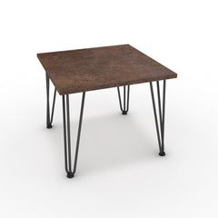 Dohányzóasztal - Linga fekete lábbal - Ferro bronz, méret: 50x50