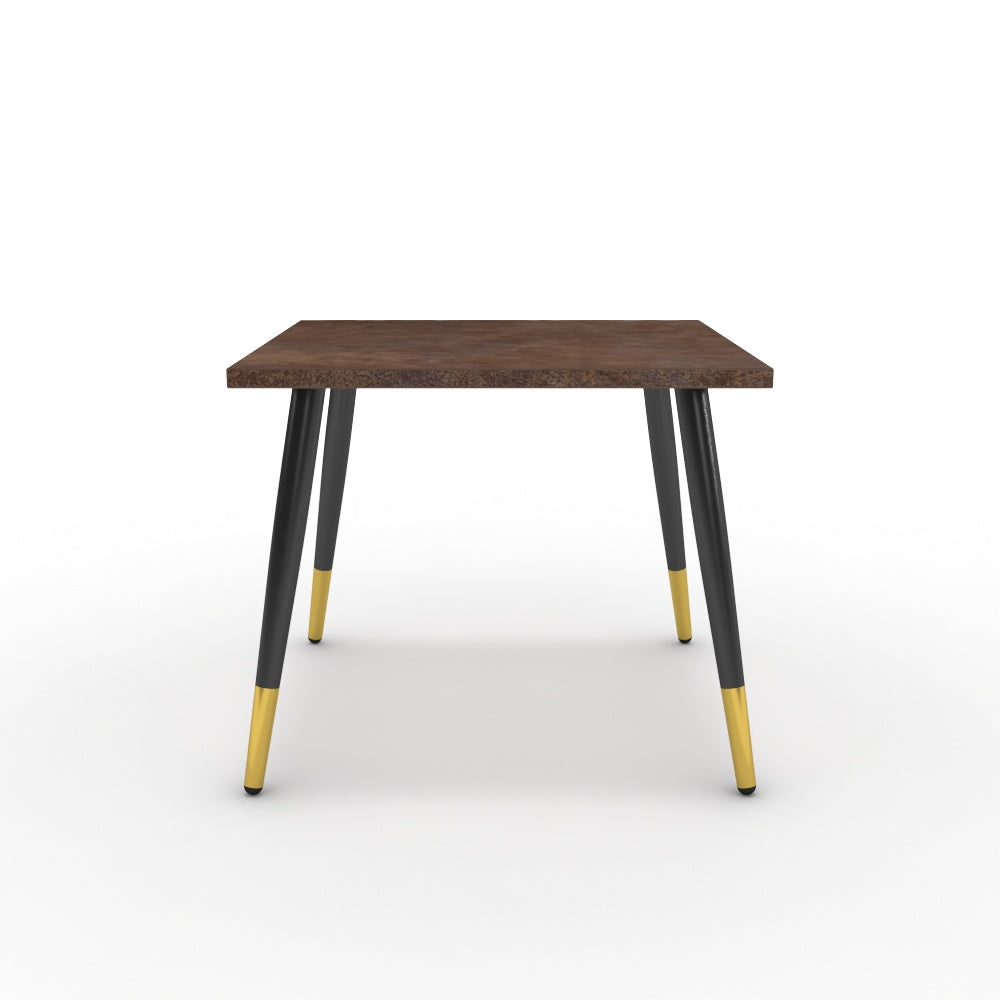 Dohányzóasztal - Manu fekete és arany lábbal - Ferro bronz, méret: 50x50