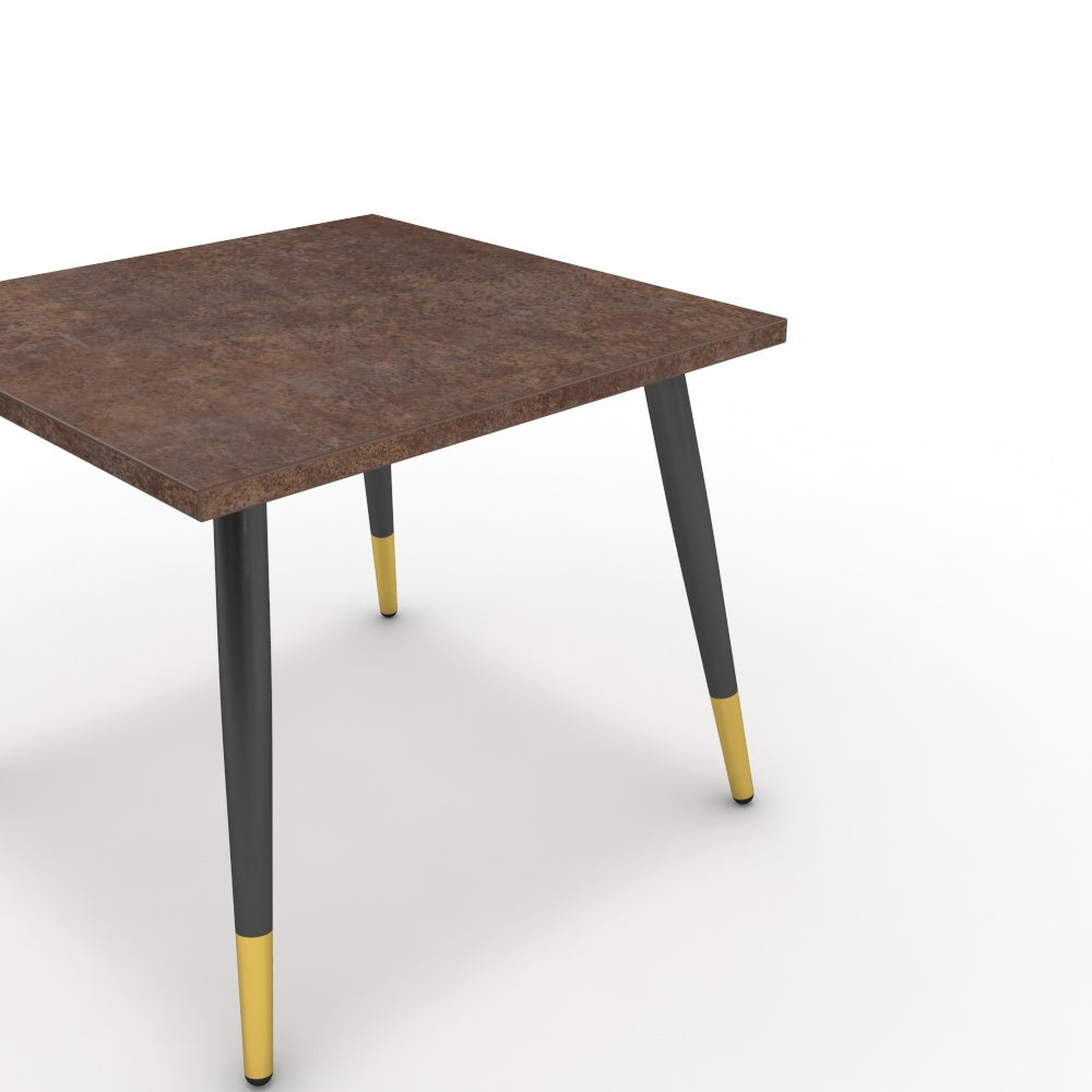 Dohányzóasztal - Manu fekete és arany lábbal - Ferro bronz, méret: 50x50