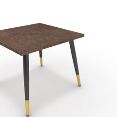 Dohányzóasztal - Manu fekete és arany lábbal - Ferro bronz, méret: 50x50