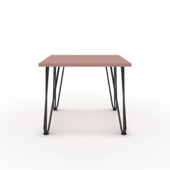 Dohányzóasztal - Linga fekete lábbal - Antik rózsaszín, méret: 50x50