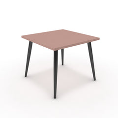 Dohányzóasztal - Manu fekete lábbal - Antik rózsaszín, méret: 50x50