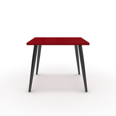 Dohányzóasztal - Manu fekete lábbal - Chilli piros, méret: 50x50