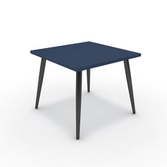 Dohányzóasztal - Manu fekete lábbal - Tiroli kék, méret: 50x50