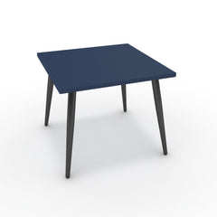 Dohányzóasztal - Manu fekete lábbal - Tiroli kék, méret: 50x50