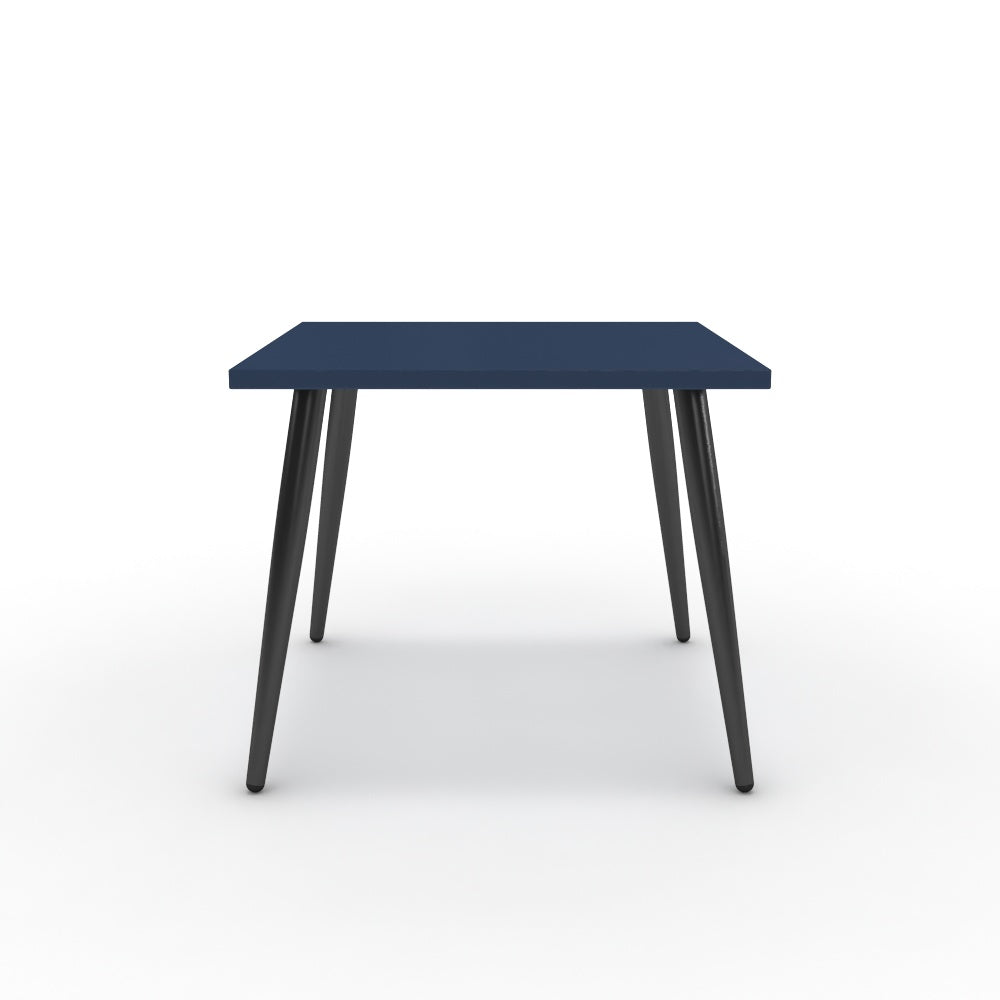 Dohányzóasztal - Manu fekete lábbal - Tiroli kék, méret: 50x50