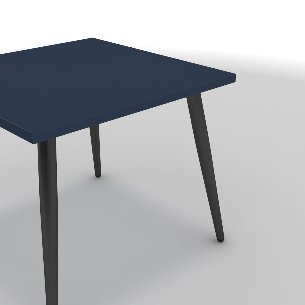 Dohányzóasztal - Manu fekete lábbal - Tiroli kék, méret: 50x50