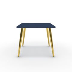 Dohányzóasztal - Manu arany lábbal - Tiroli kék, méret: 50x50