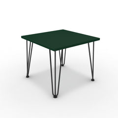 Dohányzóasztal - Linga fekete lábbal - Forest zöld, méret: 50x50