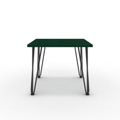 Dohányzóasztal - Linga fekete lábbal - Forest zöld, méret: 50x50