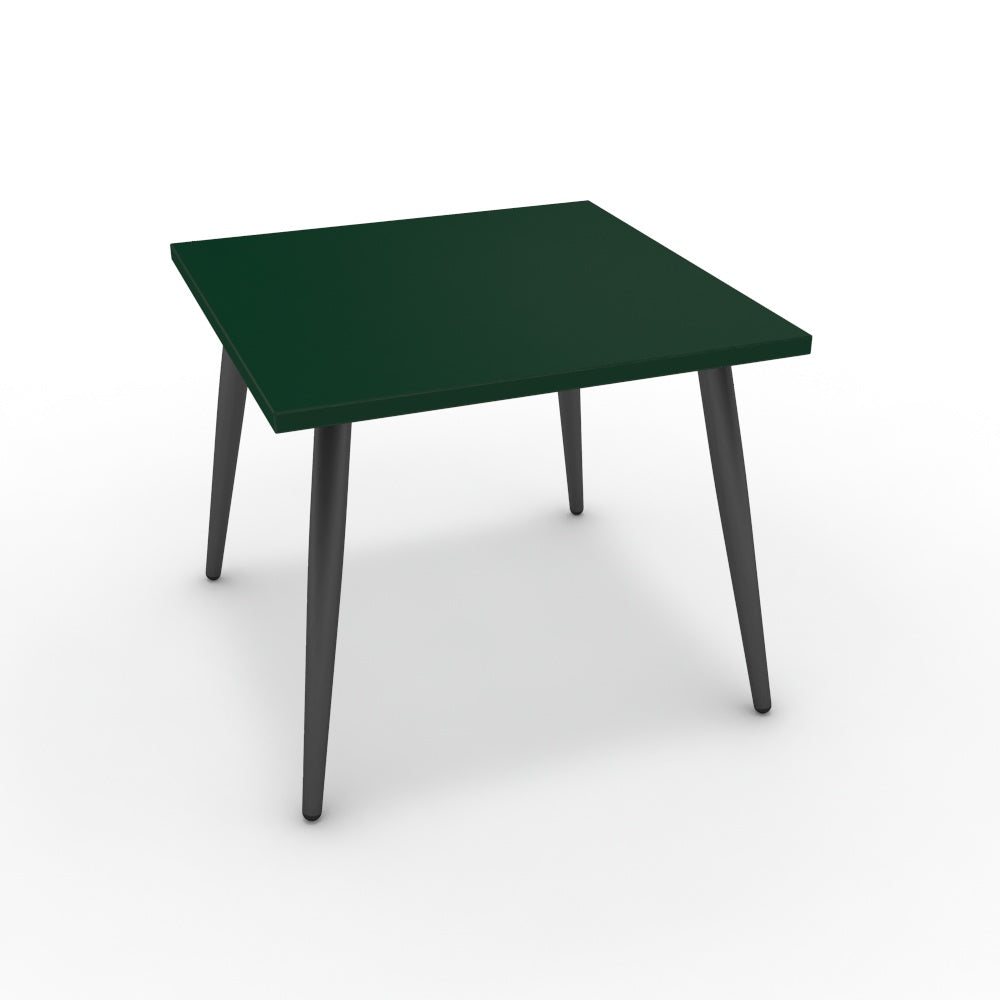 Dohányzóasztal - Manu fekete lábbal - Forest zöld, méret: 50x50