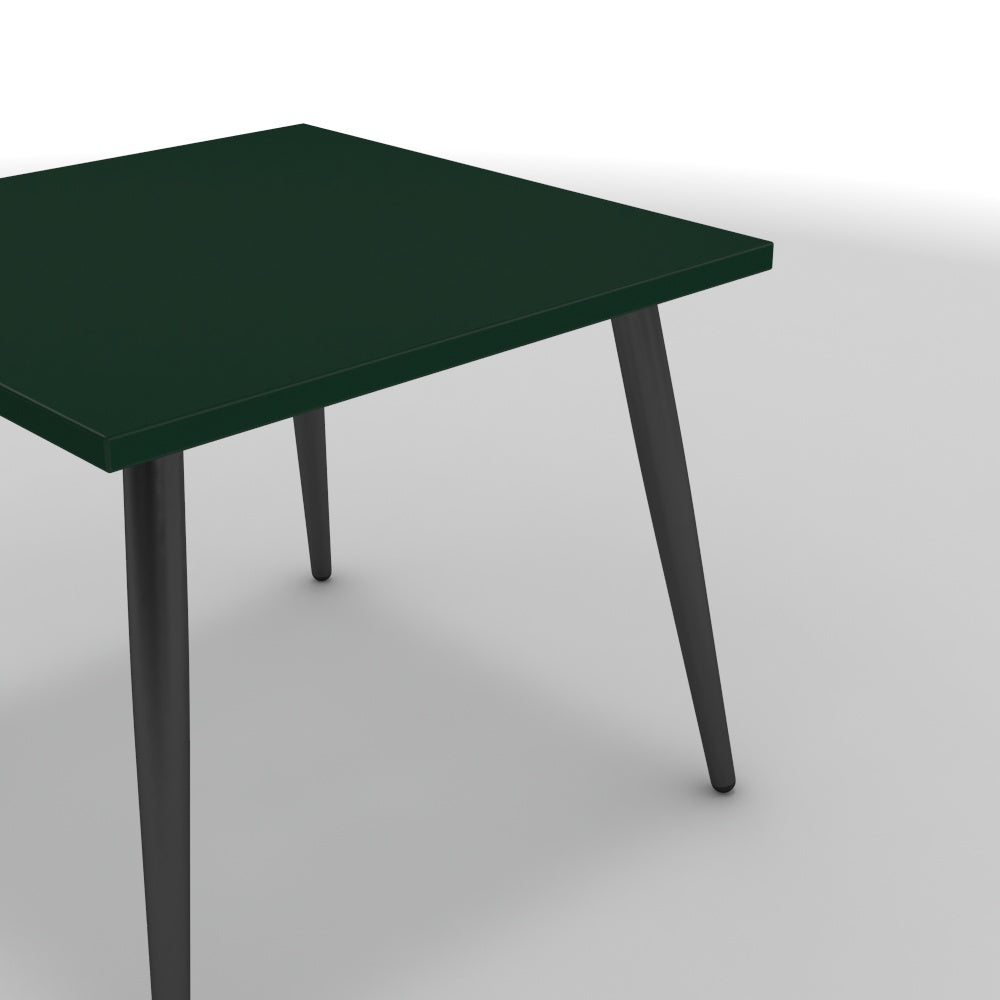 Dohányzóasztal - Manu fekete lábbal - Forest zöld, méret: 50x50