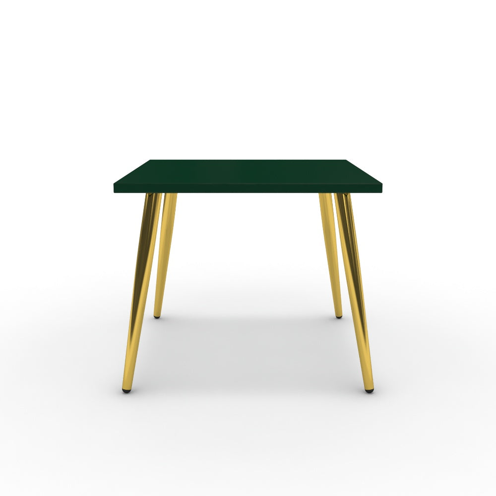 Dohányzóasztal - Manu arany lábbal - Forest zöld, méret: 50x50