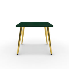 Dohányzóasztal - Manu arany lábbal - Forest zöld, méret: 50x50