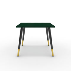 Dohányzóasztal - Manu fekete és arany lábbal - Forest zöld, méret: 50x50