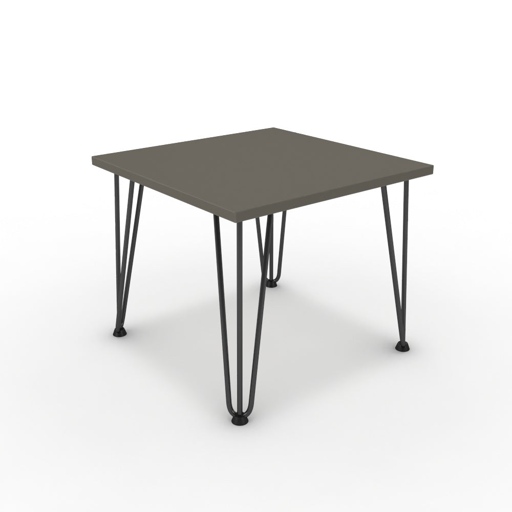 Dohányzóasztal - Linga fekete lábbal - Fosszil szürke, méret: 50x50