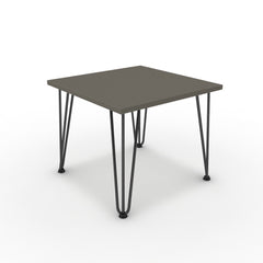 Dohányzóasztal - Linga fekete lábbal - Fosszil szürke, méret: 50x50