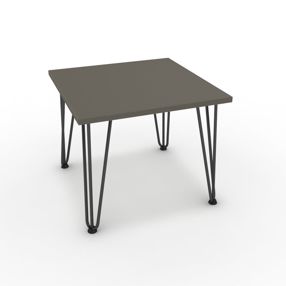 Dohányzóasztal - Linga fekete lábbal - Fosszil szürke, méret: 50x50