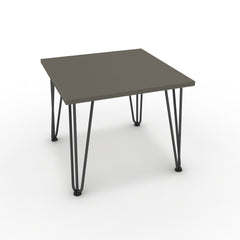 Dohányzóasztal - Linga fekete lábbal - Fosszil szürke, méret: 50x50