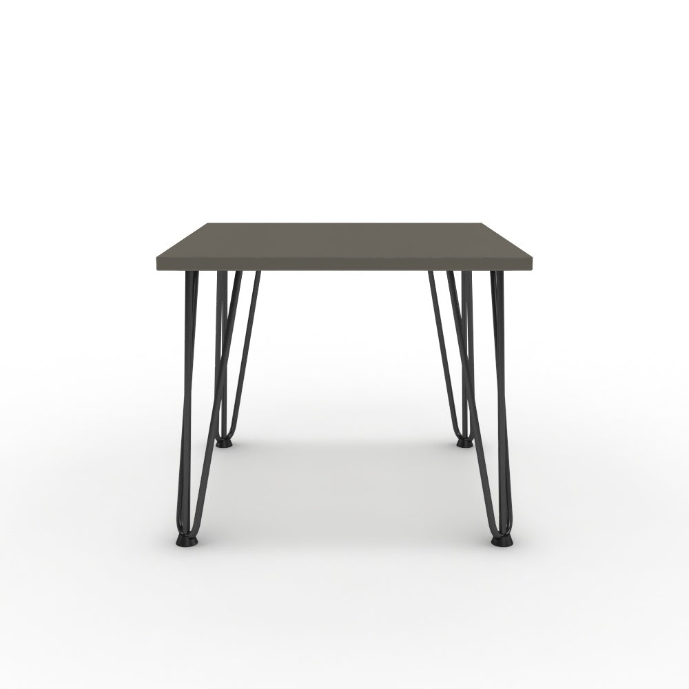 Dohányzóasztal - Linga fekete lábbal - Fosszil szürke, méret: 50x50