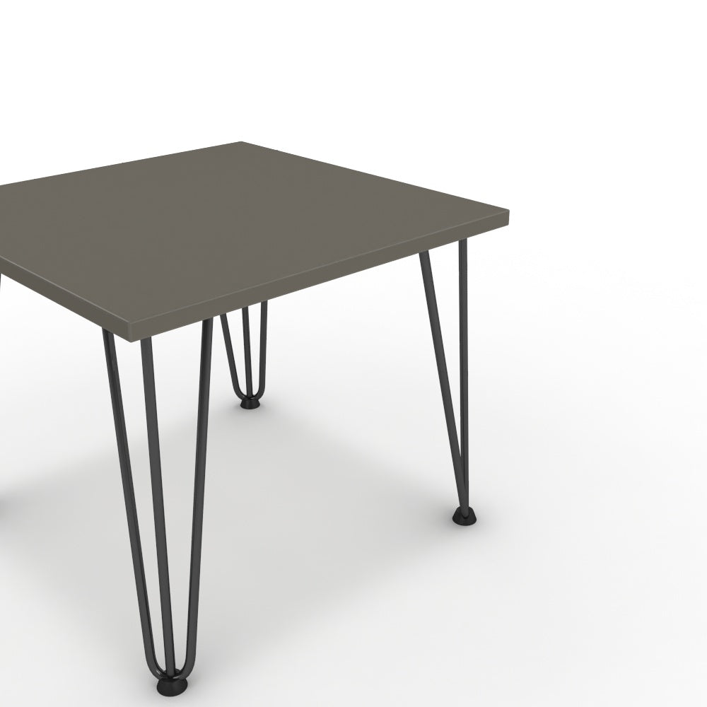 Dohányzóasztal - Linga fekete lábbal - Fosszil szürke, méret: 50x50