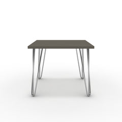 Dohányzóasztal - Linga króm lábbal - Fosszil szürke, méret: 50x50