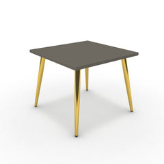 Dohányzóasztal - Manu arany lábbal - Fosszil szürke, méret: 50x50