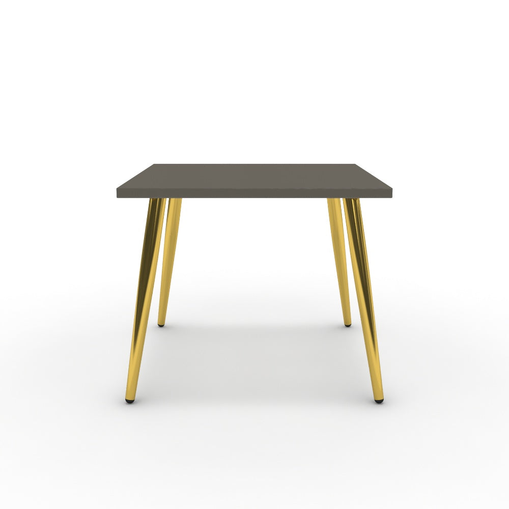 Dohányzóasztal - Manu arany lábbal - Fosszil szürke, méret: 50x50