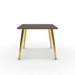 Dohányzóasztal - Manu arany lábbal - Fosszil szürke, méret: 50x50