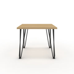 Dohányzóasztal - Linga fekete lábbal - Vicenza tölgy, méret: 50x50