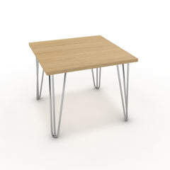 Dohányzóasztal - Linga króm lábbal - Vicenza tölgy, méret: 50x50