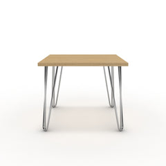 Dohányzóasztal - Linga króm lábbal - Vicenza tölgy, méret: 50x50