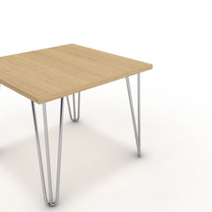 Dohányzóasztal - Linga króm lábbal - Vicenza tölgy, méret: 50x50