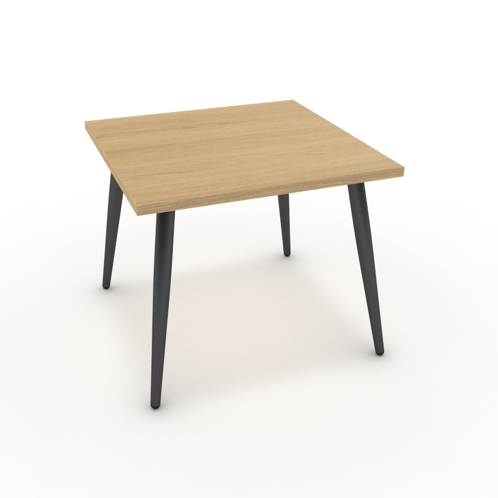 Dohányzóasztal - Manu fekete lábbal - Vicenza tölgy, méret: 50x50