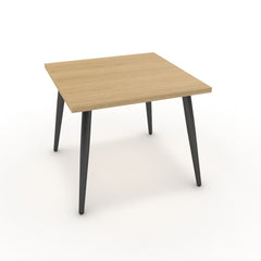 Dohányzóasztal - Manu fekete lábbal - Vicenza tölgy, méret: 50x50