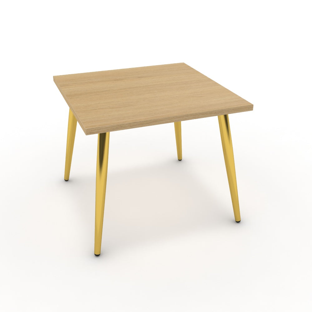 Dohányzóasztal - Manu arany lábbal - Vicenza tölgy, méret: 50x50