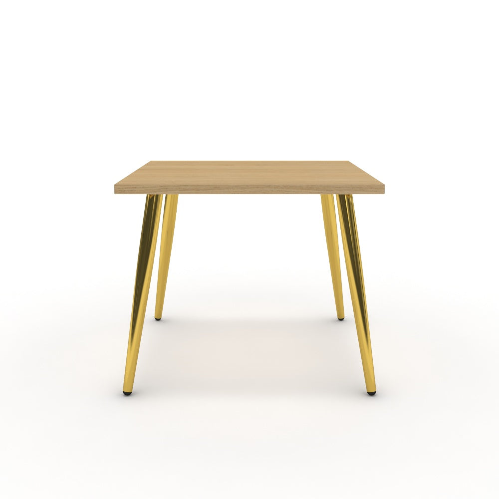Dohányzóasztal - Manu arany lábbal - Vicenza tölgy, méret: 50x50