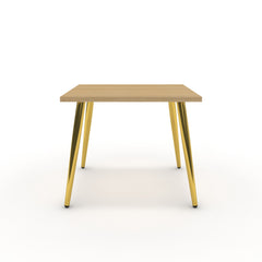 Dohányzóasztal - Manu arany lábbal - Vicenza tölgy, méret: 50x50