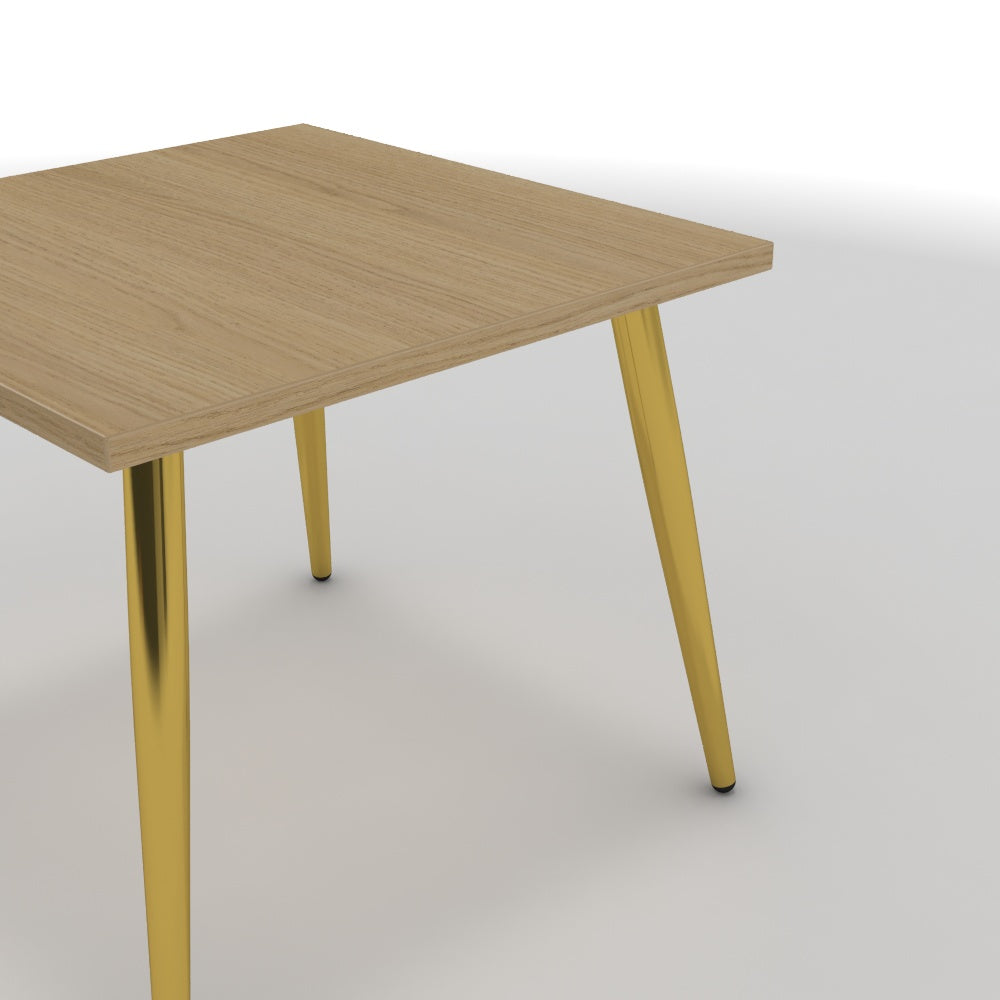 Dohányzóasztal - Manu arany lábbal - Vicenza tölgy, méret: 50x50