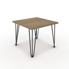 Dohányzóasztal - Linga fekete lábbal - Világos rauna szil, méret: 50x50