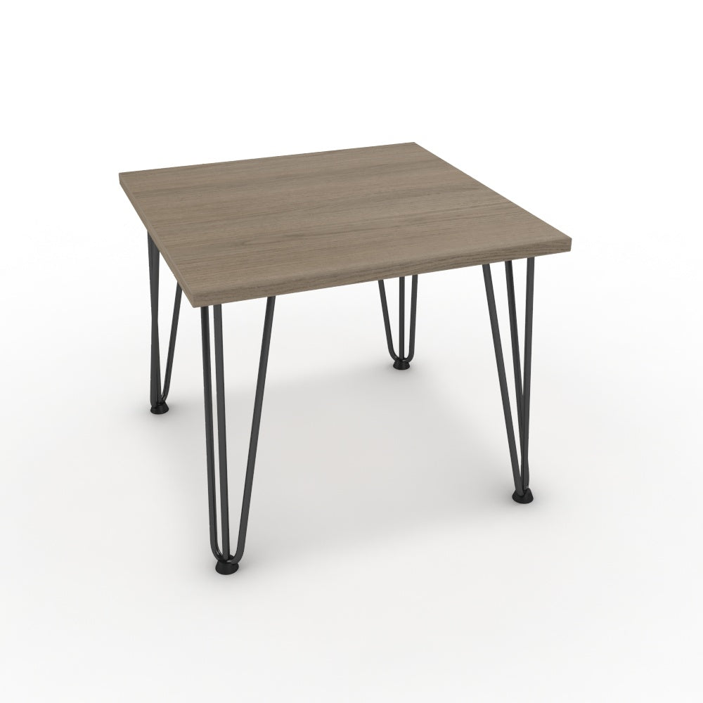 Dohányzóasztal - Linga fekete lábbal - Szürke Vicenza tölgy, méret: 50x50