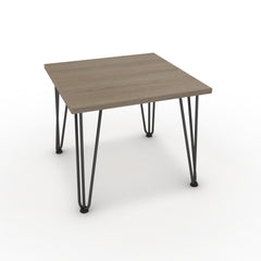 Dohányzóasztal - Linga fekete lábbal - Szürke Vicenza tölgy, méret: 50x50