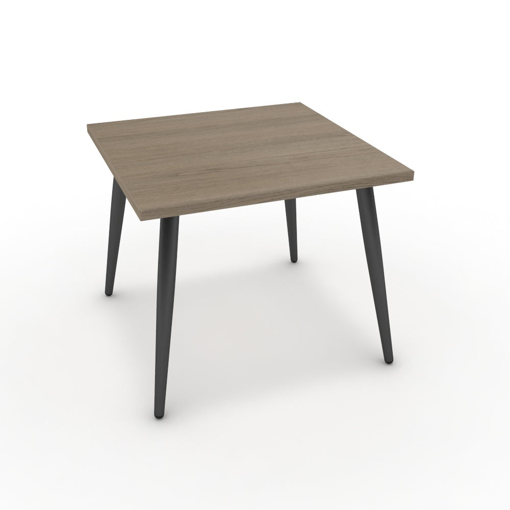 Dohányzóasztal - Manu fekete lábbal - Szürke Vicenza tölgy, méret: 50x50