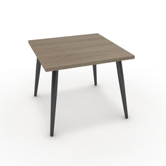 Dohányzóasztal - Manu fekete lábbal - Szürke Vicenza tölgy, méret: 50x50