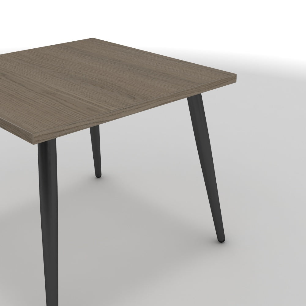 Dohányzóasztal - Manu fekete lábbal - Szürke Vicenza tölgy, méret: 50x50