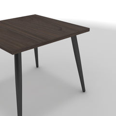Dohányzóasztal - Manu fekete lábbal - Sötét rauna szil, méret: 50x50