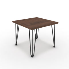 Dohányzóasztal - Linga fekete lábbal - Mogyoró, méret: 50x50