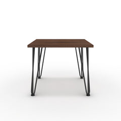 Dohányzóasztal - Linga fekete lábbal - Mogyoró, méret: 50x50