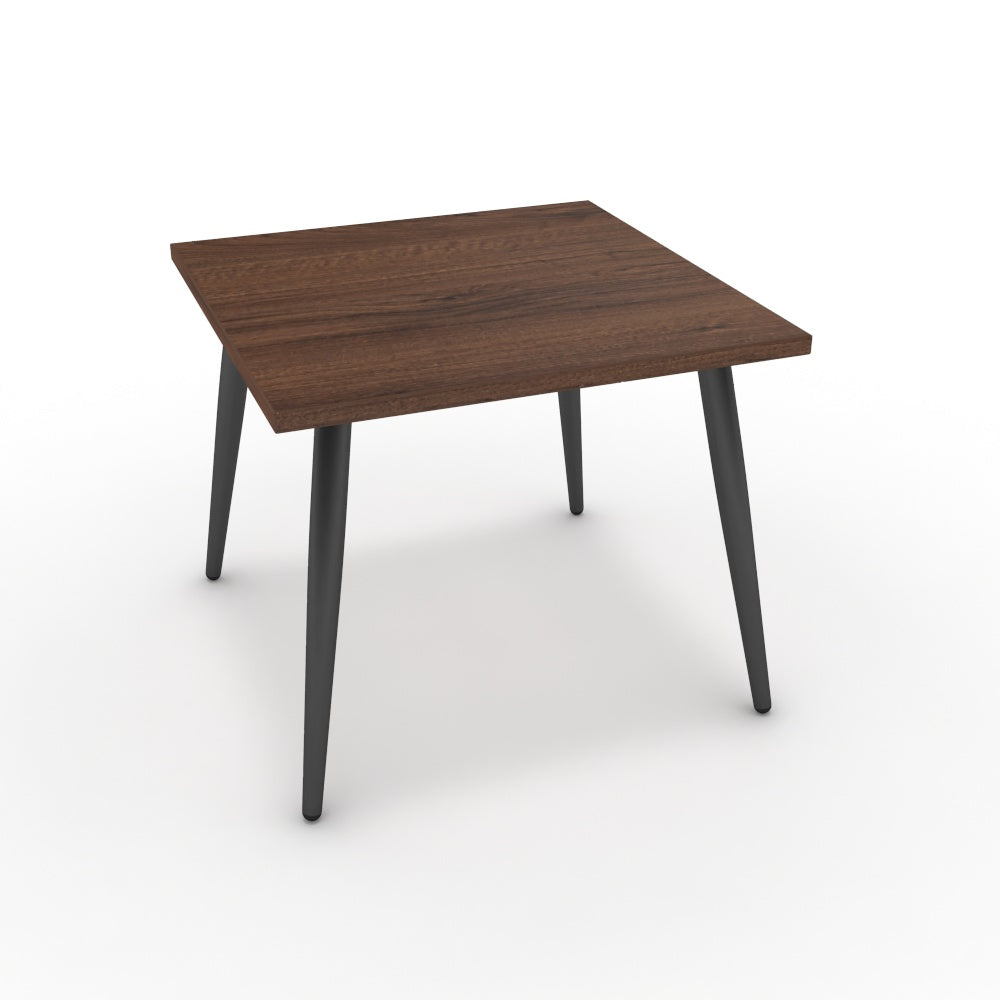 Dohányzóasztal - Manu fekete lábbal - Mogyoró, méret: 50x50